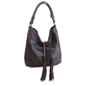 Sac en Cuir Vieilli Marron | Porté Épaule | Hermine Maison Berthille