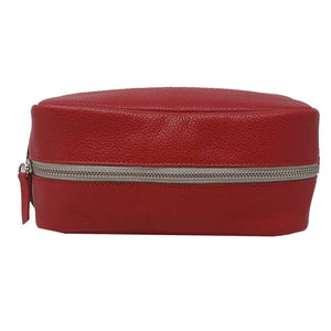 Trousse de toilette en cuir Rouge | Maison Berthille