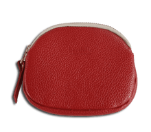 Load image into Gallery viewer, Porte-monnaie tout cuir couleur rouge pomodorro
